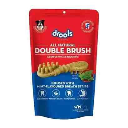 Drools Double Brush Dental Treat For S/M Breed Dogs 15 pcs